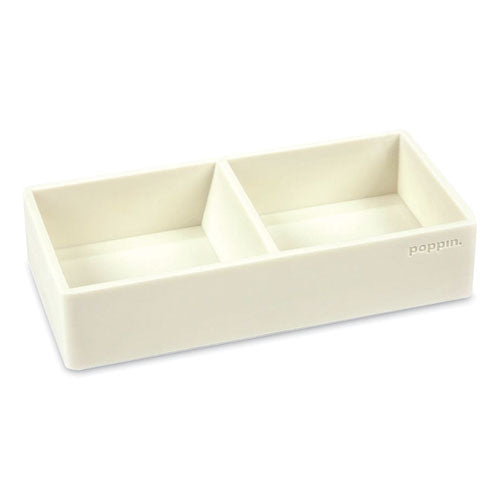 Softie This + That Tray, 2-compartment, 3 X 6.25 X 1.5, White