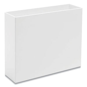 Plastic File Box, Letter Files, 3.75 X 12.25 X 9.75, White