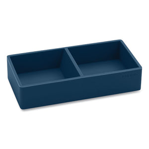 Softie This + That Tray, 2-compartment, 3 X 6.25 X 1.5, Slate Blue