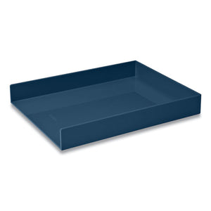 Stackable Letter Trays, 1 Section, Letter Size Files, 9.75 X 12.5 X 1.75, Slate Blue