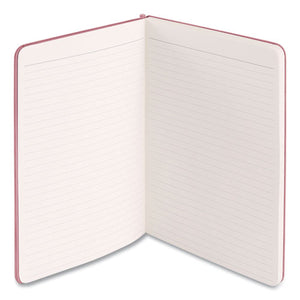 Velvet Sidekick Professional Notebook With Pen, Wide Rule, Dusty Rose Cover, 8.25 X 6.25, 80 Sheets