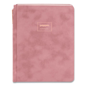 Velvet Sidekick Professional Notebook With Pen, Wide Rule, Dusty Rose Cover, 8.25 X 6.25, 80 Sheets