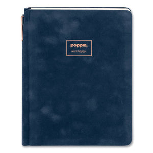 Velvet Sidekick Professional Notebook With Pen, Wide Rule, Storm Cover, 8.25 X 6.25, 80 Sheets