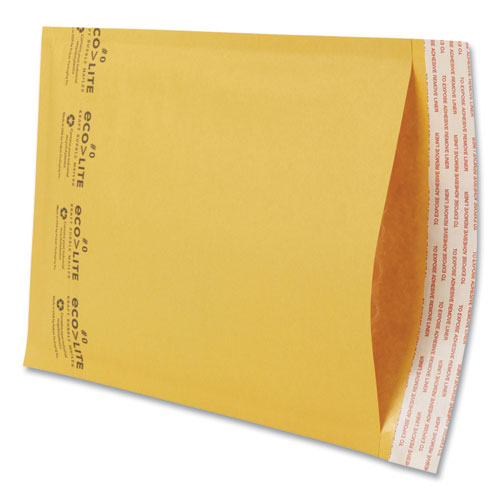 Ecolite Bubble Mailers, #0, Duraliner Bubble Lining, Square Flap, Self-adhesive Closure, 6 X 10, Gold, 250-carton