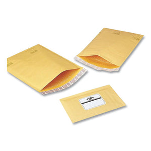 Ecolite Bubble Mailers, #6, Duraliner Bubble Lining, Square Flap, Self-adhesive Closure, 12.5 X 19, Gold, 50-carton