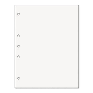 Perforated And Punched Paper, 5-hole Punched, 20 Lb, 8.5 X 11, White, 500-ream