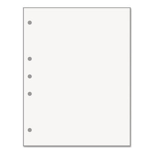 Perforated And Punched Paper, 5-hole Punched, 20 Lb, 8.5 X 11, White, 500-ream