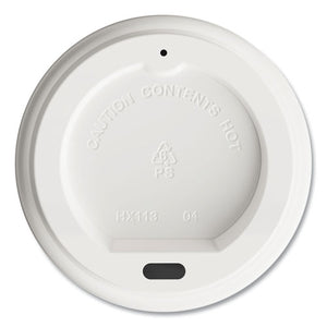 Plastic Hot Cup Lids, Fits 8 Oz Cups, White, 50-pack