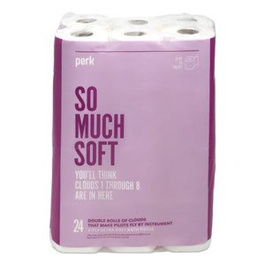 Ultra Soft Two-ply Standard Toilet Paper, Septic Safe, White, 154 Sheets-roll, 24 Rolls-pack