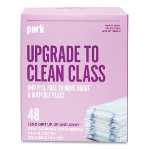 Deep Cleaning Cloth Refills, 11.6 X 5.7, White, 48-pack