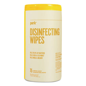 Disinfecting Wipes, Lemon, 7 X 8, 75 Wipes-canister