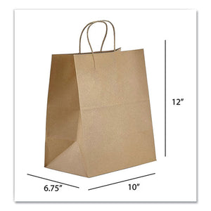 Kraft Paper Bags, Jr. Mart, 13 X 7 X 13, Natural, 250-carton