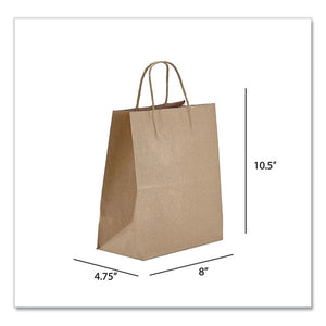 Kraft Paper Bags, Tempo, 8 X 4.75 X 10.5, Natural, 250-carton