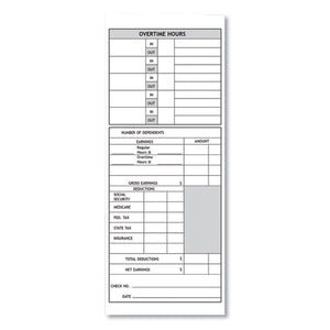 Time Clock Cards For Pyramid Technologies 1000-2000, Two Sides, 3.5 X 9, 100-pack