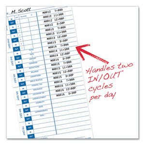 Time Clock Cards For Pyramid Technologies 3000, One Side, 4 X 9, 100-pack