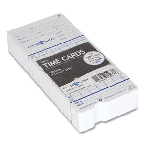 Time Clock Cards For Pyramid Technologies 2000-6000, Two Sides, 3.38 X 7.44, 100-pack