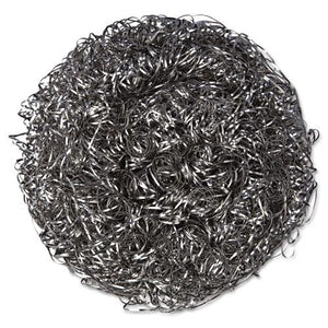 ESPUX756 - Stainless Steel Scrubber, Large, Steel Gray, 6 Scrubbers-Bag, 12 Bags-Carton