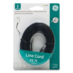 Line Cord, Plug-plug, 25 Ft, Black