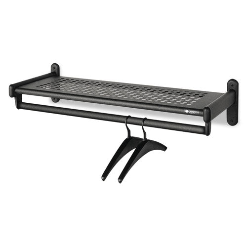 ESQRT20404 - Metal Wall Shelf Rack, Powder Coated Textured Steel, 48w X 14-1-2d X 6h, Black