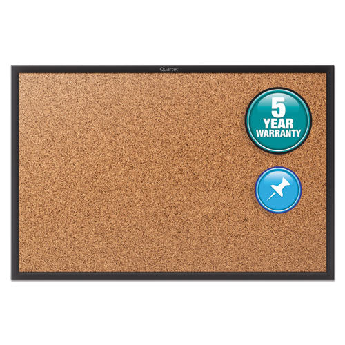 ESQRT2307B - Classic Series Cork Bulletin Board, 72x48, Black Aluminum Frame