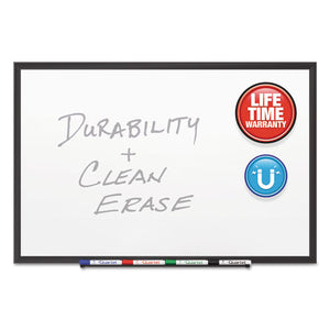 ESQRT2543B - Classic Porcelain Magnetic Whiteboard, 36 X 24, Black Aluminum Frame