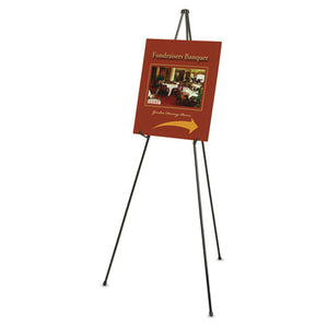 ESQRT27E - Heavy-Duty Adjustable Instant Easel Stand, 25" To 63" High, Steel, Black