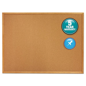 ESQRT301 - Classic Series Cork Bulletin Board, 24 X 18, Oak Finish Frame