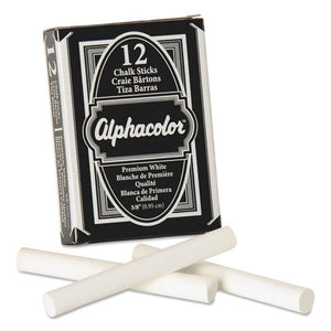 ESQRT314005 - Alpha White Chalk, Low-Dust, 12 Sticks-pack