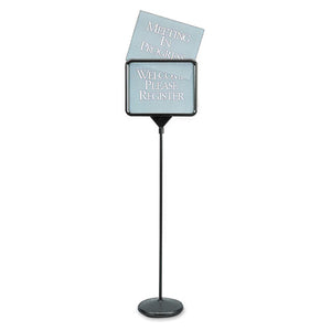ESQRT3655 - Sign(ware) Pedestal Sign, 14 X 11, Assorted Signage, Black Frame