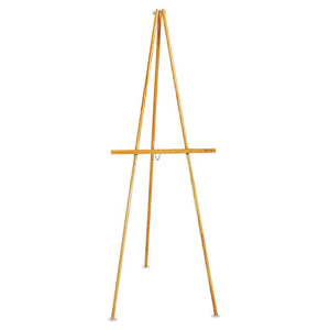 ESQRT41E - Lightweight Tripod Floor Easel, 64" High, Natural Oak