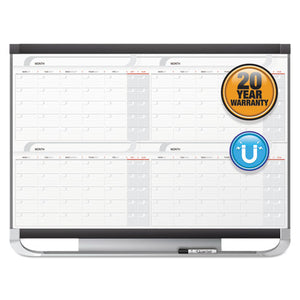 ESQRT4MCP43P2 - PRESTIGE 2 MAGNETIC TOTAL ERASE 4-MONTH CALENDAR, 48 X 36, GRAPHITE COLOR FRAME