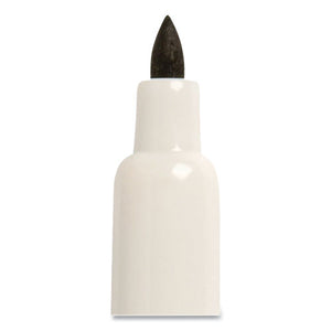 Low-odor Dry-erase Marker With Magnetic Eraser Cap, Fine Bullet Tip, Black, Dozen