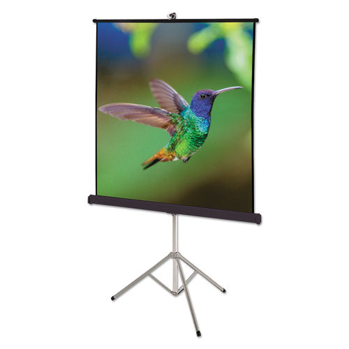 ESQRT560S - Portable Tripod Projection Screen, 60 X 60, White Matte, Black Steel Case