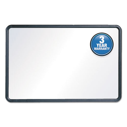 ESQRT7551 - Contour Dry-Erase Board, Melamine, 24 X 18, White Surface, Black Frame