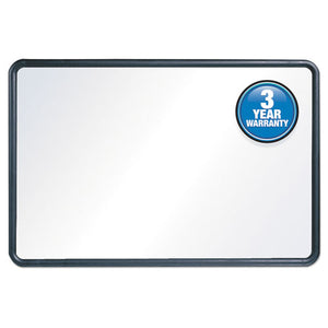 ESQRT7553 - Contour Dry-Erase Board, Melamine, 36 X 24, White Surface, Black Frame