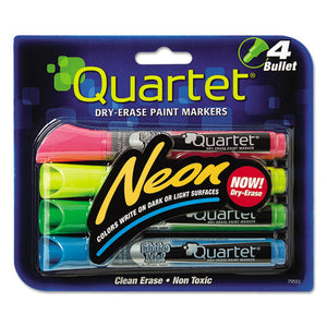 ESQRT79551 - Neon Dry Erase Marker Set, Assorted, 4-set