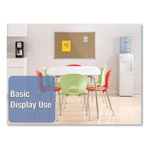 Basics Cork Bulletin Board, 96 X 48, Silver Aluminum Frame