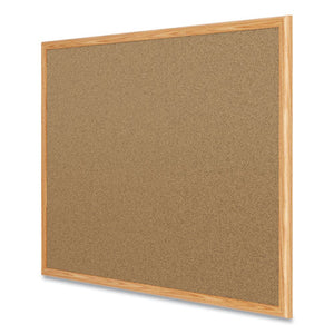 Basics Cork Bulletin Board, 24 X 18, Oak Finish Frame