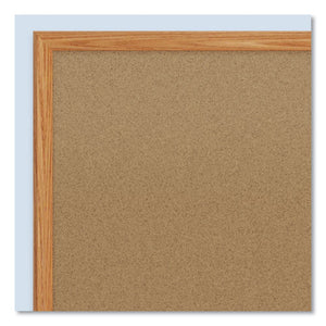 Basics Cork Bulletin Board, 24 X 18, Oak Finish Frame