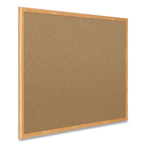 Basics Cork Bulletin Board, 24 X 18, Oak Finish Frame