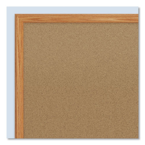 Basics Cork Bulletin Board, 24 X 18, Oak Finish Frame