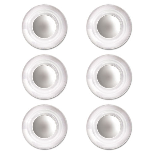 ESQRT85391 - GLASS MAGNETS, LARGE, 0.45" DIA, CLEAR, 6-PACK