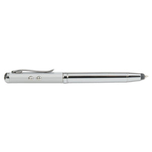4-in-1 Laser Pointer With Stylus-pen-led Light, Class 2, Projects 984 Ft, Silver