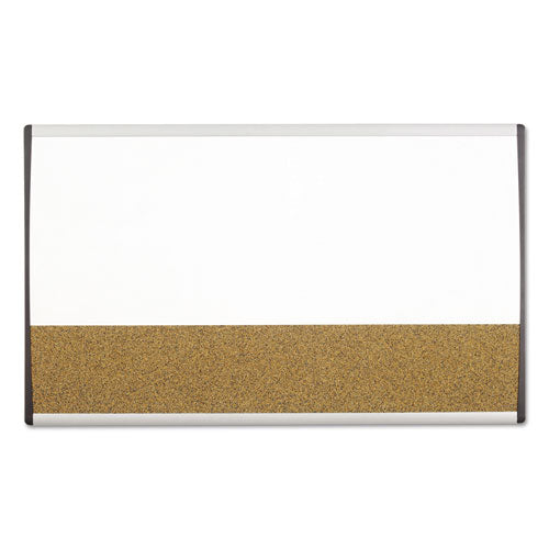 ESQRTARCCB3018 - Magnetic Dry-Erase-cork Board, 18 X 30, White Surface, Silver Aluminum Frame