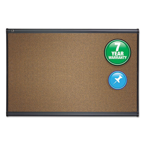 ESQRTB243G - Prestige Bulletin Board, Brown Graphite-Blend Surface, 36 X 24, Aluminum Frame