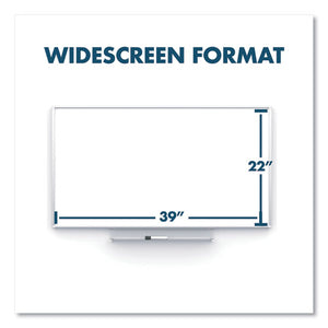 Silhouette Total Erase Whiteboard, 50 X 28, Silver Aluminum Frame