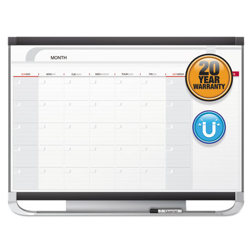 ESQRTCP32P2 - PRESTIGE 2 MAGNETIC TOTAL ERASE MONTHLY CALENDAR, 36 X 24, GRAPHITE COLOR FRAME