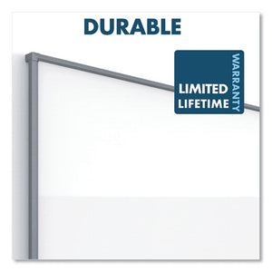 Silhouette Porcelain Dry Erase Board, 74 X 42, Charcoal Aluminum Frame