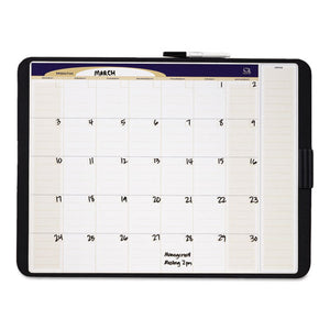 ESQRTCT1711 - Tack & Write Monthly Calendar Board, 17 X 11, White Surface, Black Frame