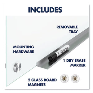 Brilliance Glass Dry-erase Boards, 96 X 48, White Surface